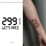 Cool racing style temporary tattoo sticker for men