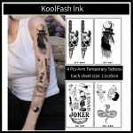 Abstract brushstroke cross temporary tattoo sticker - Image 2