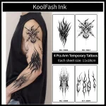 Gothic dark arm temporary tattoo stickers 4 pack