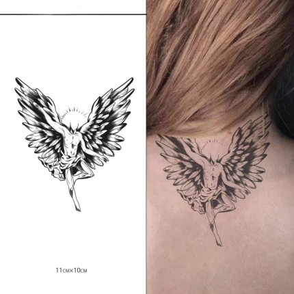 Angel pattern herbal temporary tattoo sticker