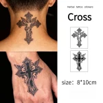 Two cross tattoo stickers - Image 3