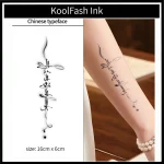 Elegant Chinese calligraphy design tattoo for body decoration