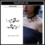 tylish coiled snake design tattoo for body decoration