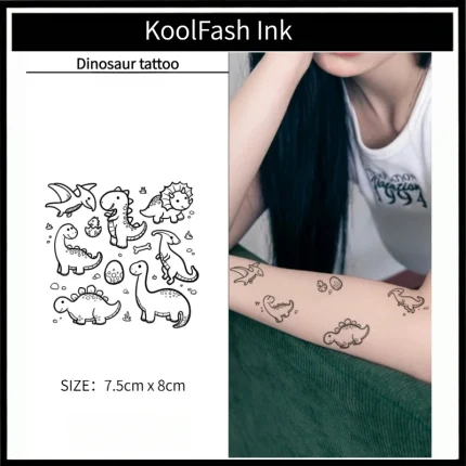 Lovely dinosaur pattern temporary tattoos for body decoration