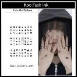 Cute mixed mini icons temporary tattoo, waterproof body art sticker