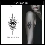 Mystical dark eye design temporary tattoo for body decoration
