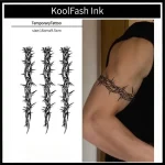 Edgy Punk Thorn Waterproof Temporary Tattoo Sticker