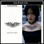 Gradient fading butterfly design tattoo for body decoration