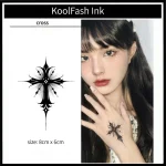 Stylish gothic cross design tattoo for body decoration