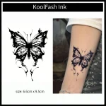Artistic Watercolor Butterfly Fake Body Art Tattoo