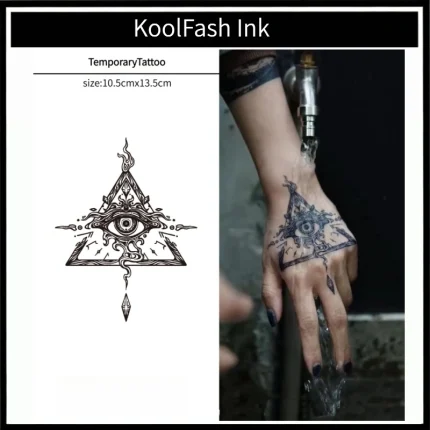 Retro Egyptian Style Pyramid Body Art Tattoo Sticker