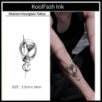 Blackwork Hourglass Temporary Tattoo Sticker