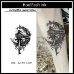 Gothic Sword Temporary Tattoo Sticker