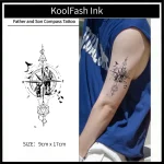 Father and Son Compass Temporary Tattoo