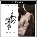 Floating Astronaut Temporary Tattoo Sticker