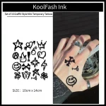 Graffiti Style Mini Temporary Tattoos
