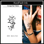 Grunge Star Temporary Tattoo Sticker