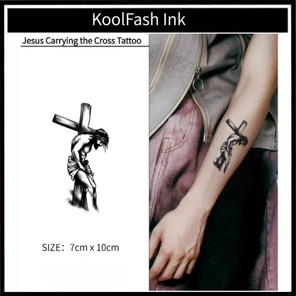 Jesus Cross Temporary Tattoo Sticker