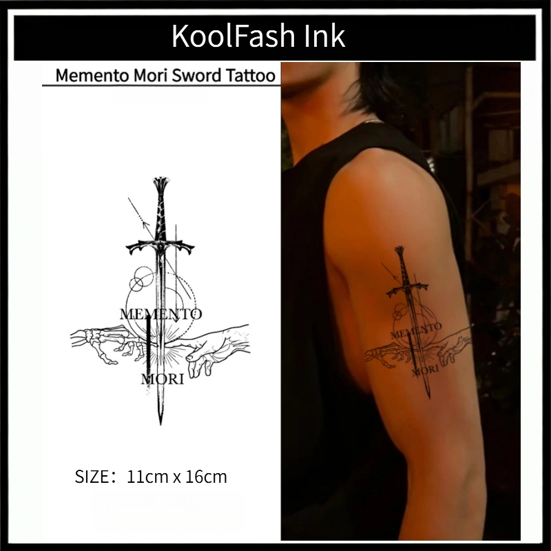 Memento Mori Sword Temporary Tattoo Sticker