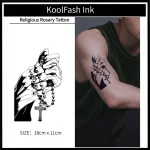 Religious Rosary Hand Temporary Tattoo