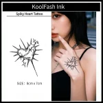 Spiky Heart Temporary Tattoo