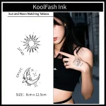 Sun and Moon Matching Temporary Tattoo