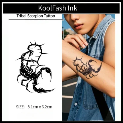 Tribal Scorpion Temporary Tattoo
