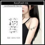 Romantic Mini Quote Temporary Tattoos