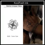 Inspirational Compass Temporary Tattoo