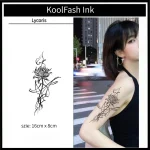 Lycoris spider lily temporary tattoo, waterproof floral body art sticker