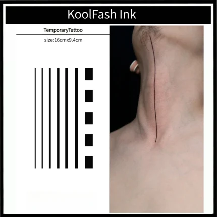 Simple Outline Design Body Art Temporary Tattoo Sticker