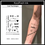 Mixed small icon patterns tattoo for body decoration