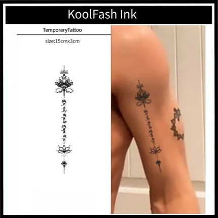 Natural Non-toxic Yoga Style Semi-Permanent Tattoo Sticker