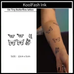 Delicate small butterfly set temporary tattoo for body art