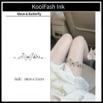Artistic design with waves and butterflies for body decoration