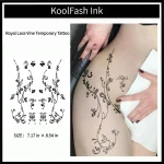 Royal lace vine disposable temporary tattoo sticker