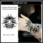 Symmetric tribal thorn floral underboob disposable temporary tattoo sticker