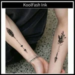 Boho Arrow & Feather Temporary Waterproof Tattoo Stickers