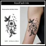 Dreamcatcher Birds Temporary Tattoo Sticker, Boho Ethnic Fake Tattoo