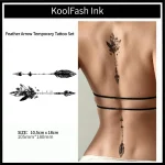 Feather Arrow Set Temporary Waterproof Tattoo Stickers