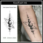 Solar System Planets Temporary Waterproof Tattoo Stickers