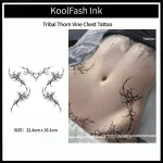 Tribal Thorn Vine Chest Temporary Waterproof Tattoo Stickers