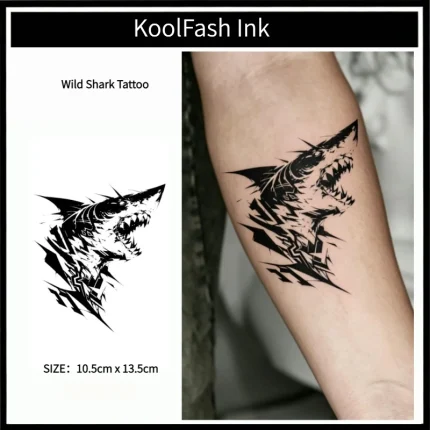 Wild Shark Temporary Waterproof Tattoo Stickers