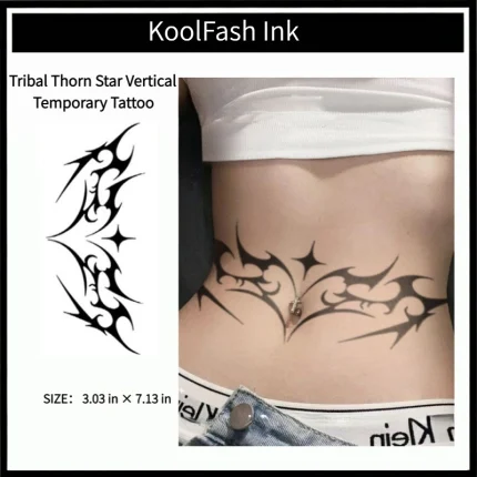 Tribal thorn star disposable temporary tattoo sticker